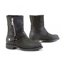 Forma Eva Boots | Women's Short Leather Biker Boots With Zipper