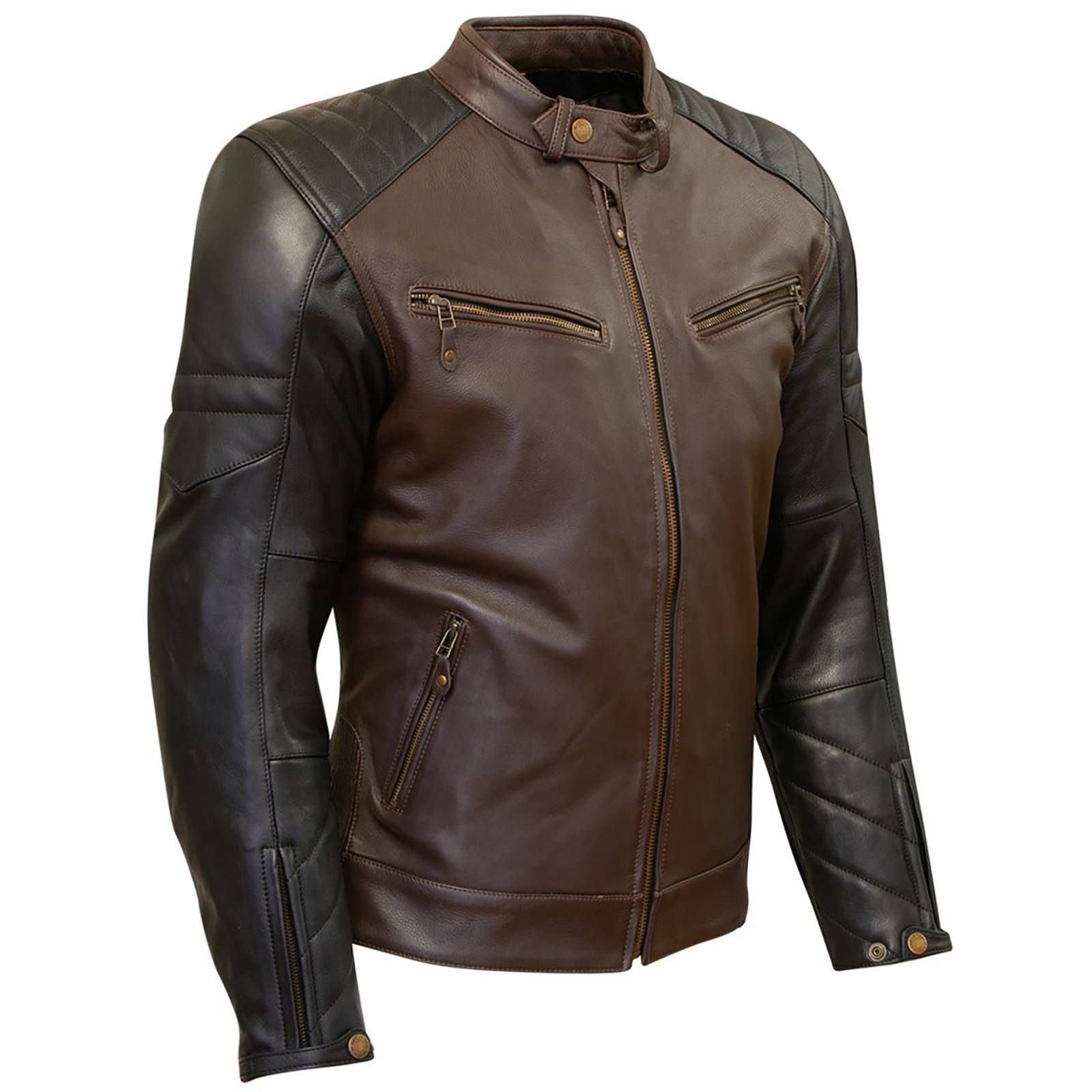 Merlin Chase Jacket Retro Two Tone Leather Moto Jacket Riders Line