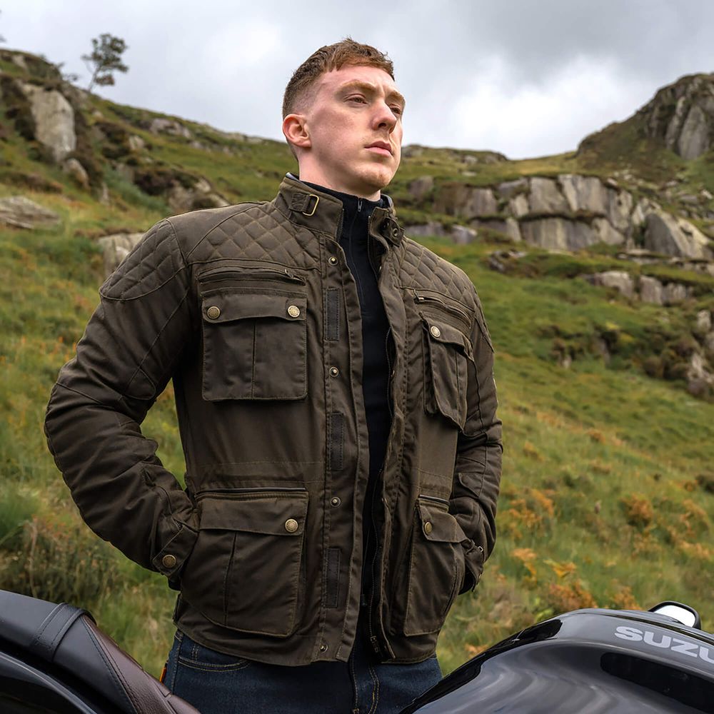 Merlin Edale Classic Waxed Cotton Motorcycle Jacket | Riders Line