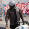 Black Pup Moto Rumbler Leather Jacket - Dark Brown