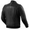 REVIT! Travon Jacket - Black Leather Bomber Flight Motorcycle Jacket