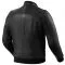 REVIT! Travon Jacket - Black Leather Bomber Flight Motorcycle Jacket