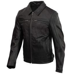 Merlin Kingsbury D3O Leather Jacket - Black - AAA