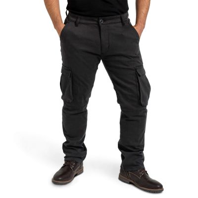 Resurgence Cafe Cargo Pants Black - Slim Fit AAA Cargo Motorcycle Pants