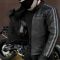 Black Pup Moto Dusk Black Retro Leather Motorcycle Jacket