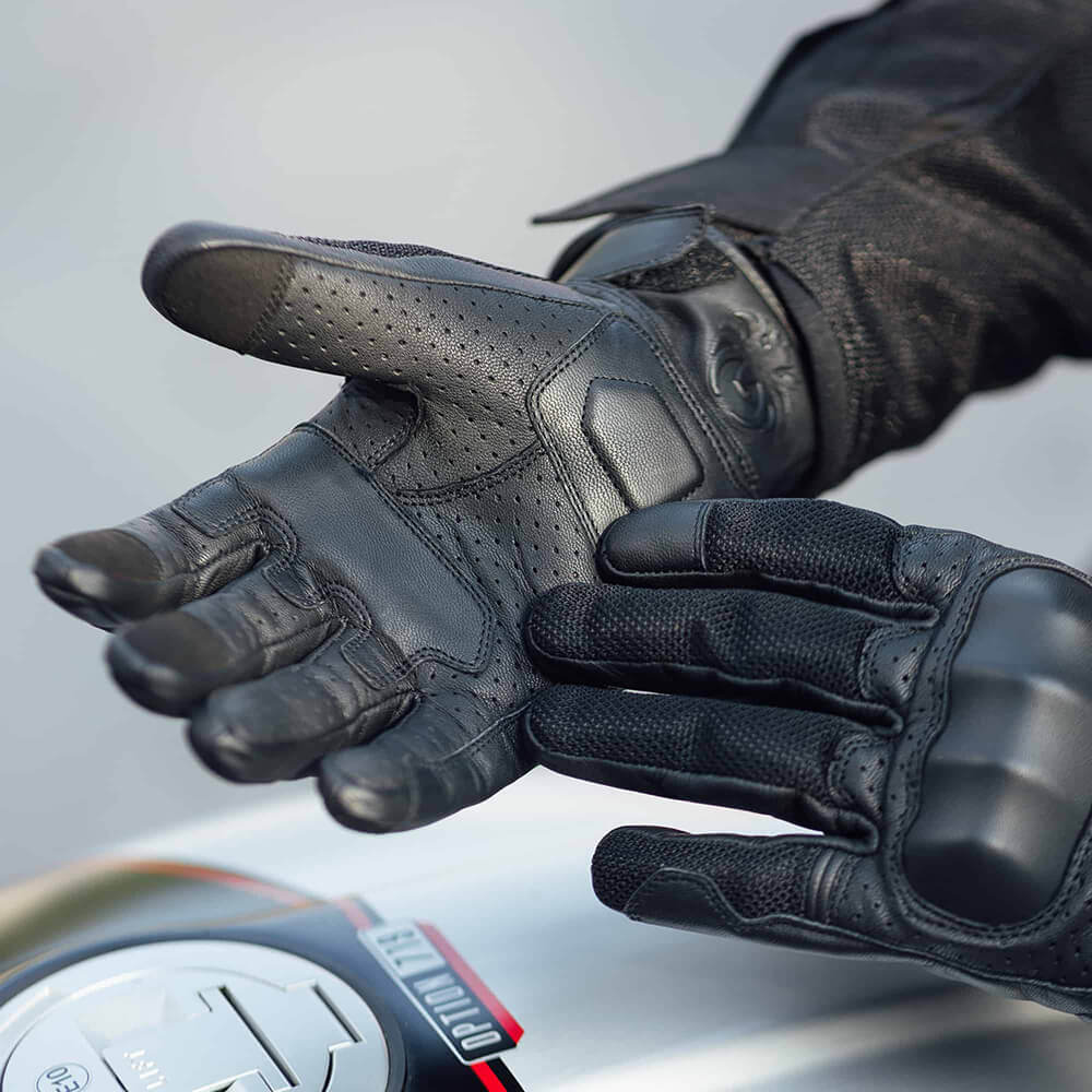 Merlin Griffin Urban D3O Leather And Mesh Summer Motorcycle Gloves