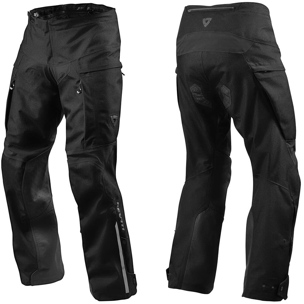 REV'IT! Dominator 3 GTX Short Silver Black Motorcycle Pants - Chromeburner